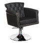 Scaun coafor pentru salon frizerie, inaltime reglabila, tapiterie piele ecologica, gri inchis Scaun coafor pentru salon frizerie, inaltime reglabila, tapiterie piele ecologica, gri inchis