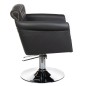 Scaun coafor pentru salon frizerie, inaltime reglabila, tapiterie piele ecologica, gri inchis Scaun coafor pentru salon frizerie, inaltime reglabila, tapiterie piele ecologica, gri inchis