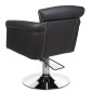 Scaun coafor pentru salon frizerie, inaltime reglabila, tapiterie piele ecologica, gri inchis Scaun coafor pentru salon frizerie, inaltime reglabila, tapiterie piele ecologica, gri inchis