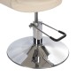 Scaun profesional frizerie, inaltime reglabila, latime 48 cm, baza cromata, crem Scaun profesional frizerie, inaltime reglabila, latime 48 cm, baza cromata, crem