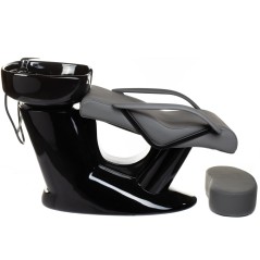 Scafa coafor si frizerie, fotoliu latime 64 cm, inaltime 83 cm, gri inchis