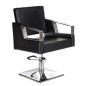 Scaun hidraulic coafor, inaltime 46-58 cm, baza cromata, latime scaun 49 cm, negru Scaun hidraulic coafor, inaltime 46-58 cm, baza cromata, latime scaun 49 cm, negru