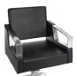 Scaun hidraulic coafor, inaltime 46-58 cm, baza cromata, latime scaun 49 cm, negru Scaun hidraulic coafor, inaltime 46-58 cm, baza cromata, latime scaun 49 cm, negru
