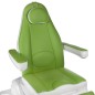 Fotoliu profesional cosmetic, control telecomanda, 3 pozitii, lungime 192 cm, verde/alb