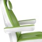 Fotoliu profesional cosmetic, control telecomanda, 3 pozitii, lungime 192 cm, verde/alb