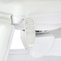 Fotoliu cosmetic electric, telecomanda, inaltime reglabila 58-89 cm, piele ecologica alba