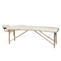 Pat masaj ergonomic, inaltime reglabila 62-83 cm, structura lemn, cotiere reglabile, bej