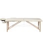Pat masaj ergonomic, inaltime reglabila 62-83 cm, structura lemn, cotiere reglabile, bej