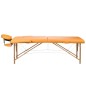 Pat masaj ergonomic, inaltime reglabila 62-83 cm, cadru lemn, sarcina 130 kg, portocaliu