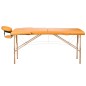 Pat masaj ergonomic, inaltime reglabila 62-83 cm, cadru lemn, sarcina 130 kg, portocaliu