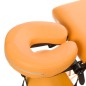Pat masaj ergonomic, inaltime reglabila 62-83 cm, cadru lemn, sarcina 130 kg, portocaliu