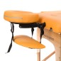 Pat masaj ergonomic, inaltime reglabila 62-83 cm, cadru lemn, sarcina 130 kg, portocaliu