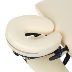 Pat masaj ergonomic, inaltime reglabila 60-78,5 cm, aluminiu si piele ecologica, suporta maxim 130 kg