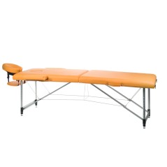 Pat masaj, inaltime reglabila 60-78,5 cm, cadru aluminiu, sarcina maxima 130 kg, portocaliu