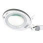 Lampa cosmetica cu lupa, trepied cu roti, reglare intensitate luminoasa si culoare, 12W, 3500K-6500K