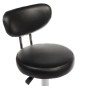 Scaun cosmetic hidraulic, baza 5 roti, inaltime reglabila, piele ecologica, negru
