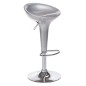 Scaun de bar, design modern, reglabil pe inaltime, cadru din metal, argintiu