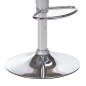 Scaun de bar, design modern, reglabil pe inaltime, cadru din metal, argintiu