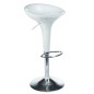 Scaun de bar sau bucatarie, inaltime ajustabila intre 56 si 80 cm, metal si ABS, alb Scaun de bar sau bucatarie, inaltime ajustabila intre 56 si 80 cm, metal si ABS, alb