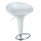 Scaun de bar sau bucatarie, inaltime ajustabila intre 56 si 80 cm, metal si ABS, alb Scaun de bar sau bucatarie, inaltime ajustabila intre 56 si 80 cm, metal si ABS, alb