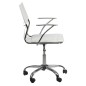 Scaun de birou, inaltime reglabila 44-54 cm, baza metalica, design modern, alb