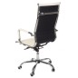 Scaun de birou, rotativ, forma ergonomica, inaltime reglabila 48-56 cm, crem