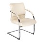 Scaun conferinta, inaltime 49 cm, latime 51 cm, design elegant, piele ecologica crem Scaun conferinta, inaltime 49 cm, latime 51 cm, design elegant, piele ecologica crem
