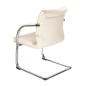 Scaun conferinta, inaltime 49 cm, latime 51 cm, design elegant, piele ecologica crem Scaun conferinta, inaltime 49 cm, latime 51 cm, design elegant, piele ecologica crem