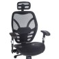 Scaun de birou pivotant, inaltime 44-54 cm, cotiere si tetiera reglabile, negru Scaun de birou pivotant, inaltime 44-54 cm, cotiere si tetiera reglabile, negru