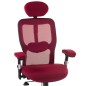 Scaun ergonomic, spatar inalt, cotiere tapitate, roti pivotante, inaltime reglabila 46-56 cm, rosu