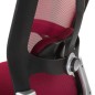 Scaun ergonomic, spatar inalt, cotiere tapitate, roti pivotante, inaltime reglabila 46-56 cm, rosu
