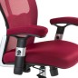 Scaun ergonomic, spatar inalt, cotiere tapitate, roti pivotante, inaltime reglabila 46-56 cm, rosu