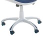 Scaun ergonomic de birou sau conferinta, inaltime reglabila, roti mobile, alb si albastru