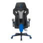 Scaun gaming, ergonomic, roti pivotante, inaltime maxima 56 cm, negru, albastru Scaun gaming, ergonomic, roti pivotante, inaltime maxima 56 cm, negru, albastru