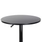 Masa rotunda de bar, inaltime reglabila hidraulic, diametru blat 60 cm, negru