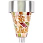 Lampa solara LED, dispersor conic din sticla mozaic, fixare sol, IP44, 1.2V, AA100mAh Lampa solara LED, dispersor conic din sticla mozaic, fixare sol, IP44, 1.2V, AA100mAh