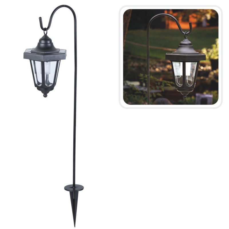 Lampa solara tip felinar, IP44, inaltime 79 cm, acumulator 200mAh AA Ni-Mh, suport otel