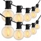 Ghirlanda solara CALLIS, 30 LED-uri, control telecomanda, 3000K, IP44, senzor crepuscul, cablu 15.17 m