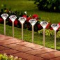 Lampa solara Diamond, tip tarus, LED alb, 200 mAh, 1x1.2V, otel inoxidabil