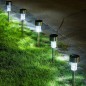 Lampa solara Helsinki, panou solar amorf, baterie 40 mAh, IP44, argintiu Lampa solara Helsinki, panou solar amorf, baterie 40 mAh, IP44, argintiu