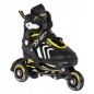 Role/patine reglabile 4 in 1, buton ajustare, 3 sisteme de prindere, marime 39-43, galben/negru Role/patine reglabile 4 in 1, buton ajustare, 3 sisteme de prindere, marime 39-43, galben/negru