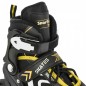 Role/patine reglabile 4 in 1, buton ajustare, 3 sisteme de prindere, marime 39-43, galben/negru Role/patine reglabile 4 in 1, buton ajustare, 3 sisteme de prindere, marime 39-43, galben/negru