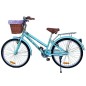 Bicicleta dama, 24 inch, V-brake, cos cumparaturi, portbagaj, sonerie, RESIGILAT