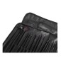 Set 24 pensule profesionale make-up, par sintetic, husa piele ecologica, maner lemn