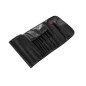 Set 24 pensule profesionale make-up, par sintetic, husa piele ecologica, maner lemn