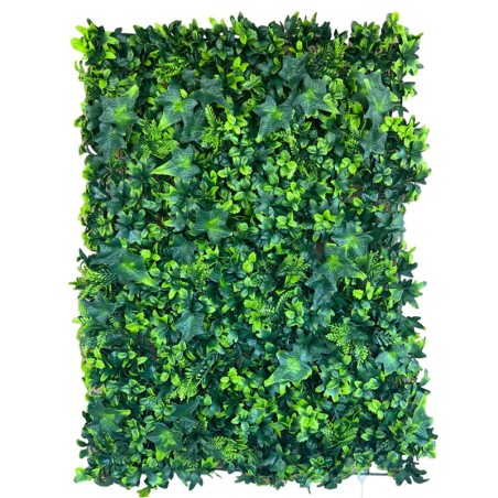 Gard viu artificial, gradina verticala cu frunze verzi, panou 40x60 cm