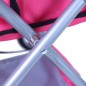 Carucior pentru papusi, cu landou si geanta depozitare, parasolar, cadru metalic, pliabil, 46.5x40x72 cm
