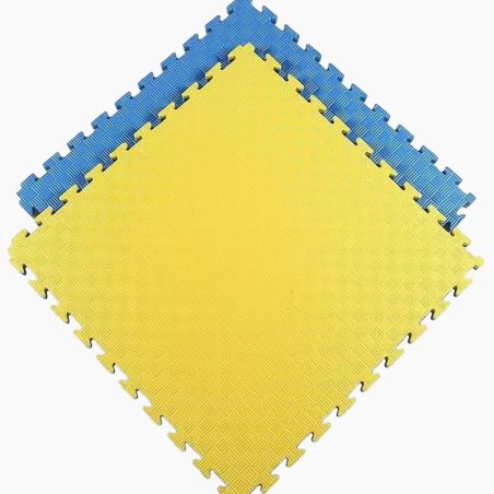 Covor tip puzzle XXL, spuma EVA, 100x100 cm, grosime 2 cm, antiderapant, bicolor