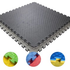 Covor tip puzzle XXL, spuma EVA, 100x100 cm, grosime 2 cm, antiderapant, bicolor
