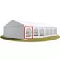 Perete cort, dimensiune 2x2.6 m, cu fereastra, ignifugat, 480 g/mp, PVC, alb Perete cort, dimensiune 2x2.6 m, cu fereastra, ignifugat, 480 g/mp, PVC, alb